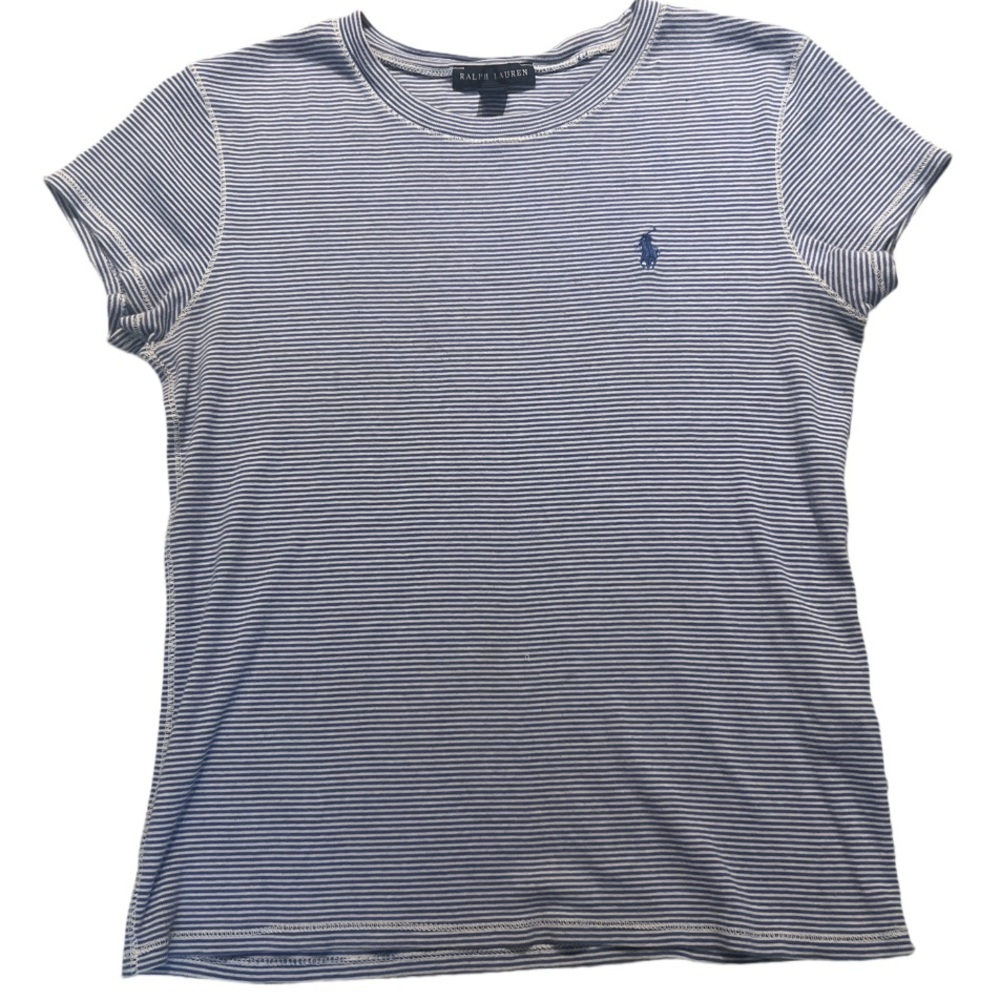 Ralph Lauren Women’s Stripe T-shirt 
Size: Large